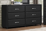 Lorenzi Black Vinyl Covered Dresser