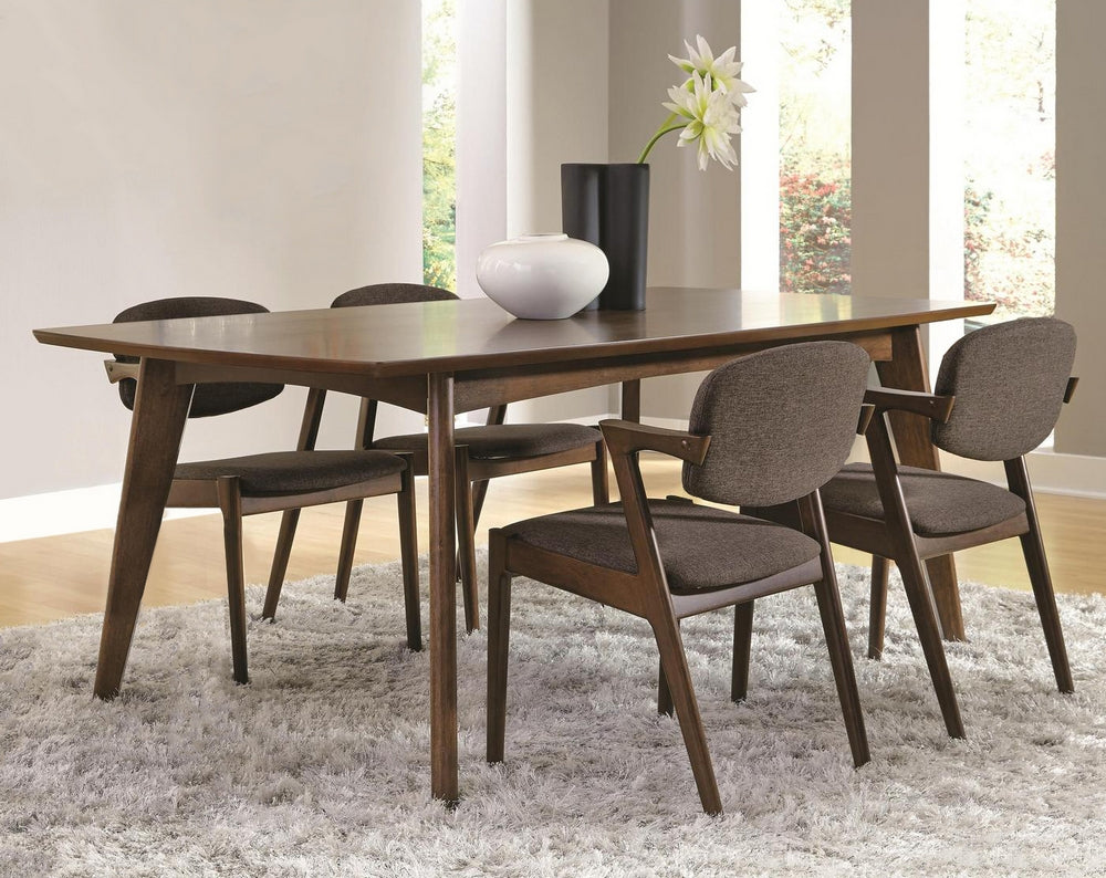 Malone 5-Pc Dark Walnut Wood Dining Table Set