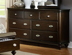 Marston Dark Cherry Wood Dresser with 7 Drawers