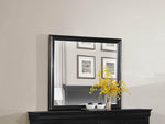 Mayville Classic Black Wood Frame Dresser Mirror