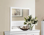 Mayville Classic White Wood Frame Dresser Mirror