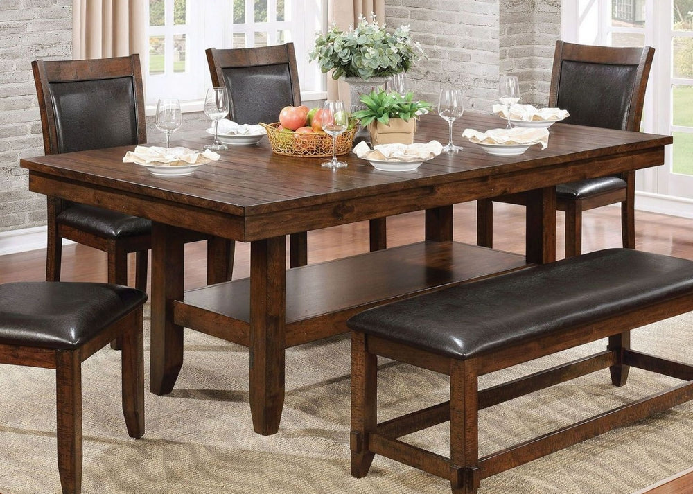 Meagan Brown Cherry Wood Dining Table