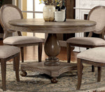 Siobhan Rustic Dark Oak Round Dining Table