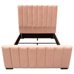 Venus Blush Pink Velvet Tufted King Bed (Oversized)