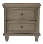 Vermillion Gray Cashmere Finish Wood Nightstand