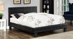 Wallen Black Crocodile Leatherette Cal King Bed (Oversized)