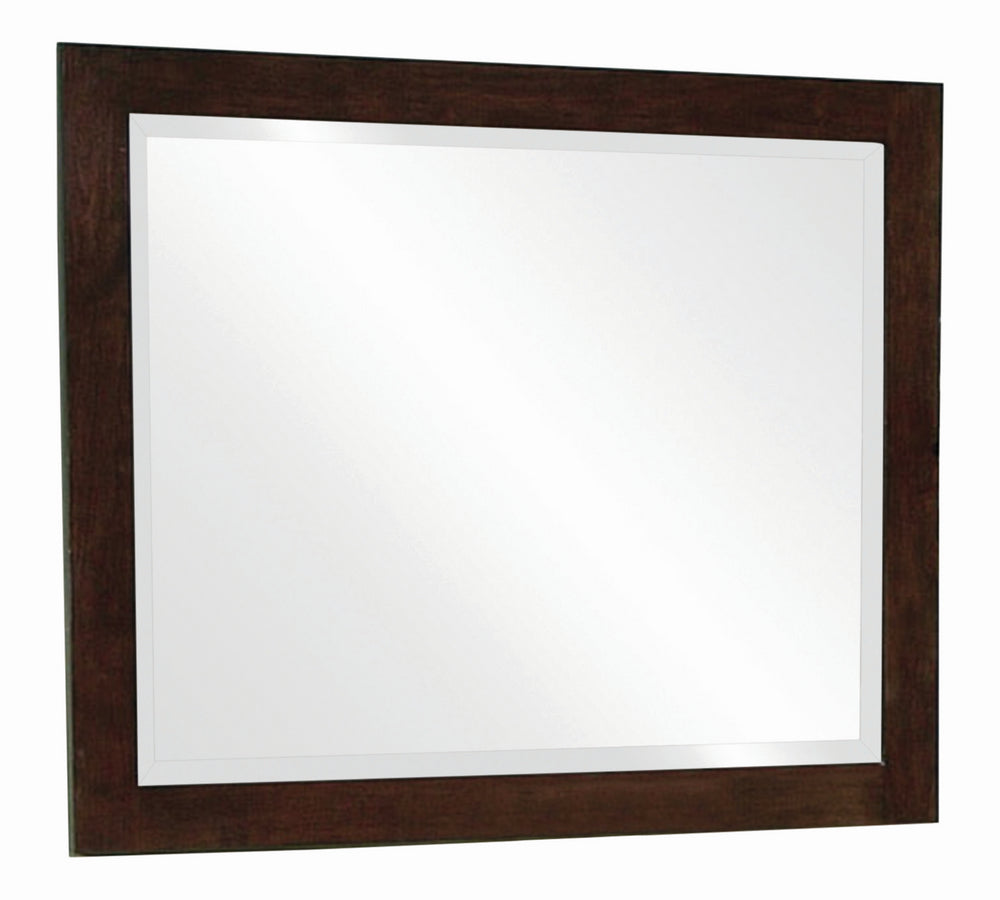 Jessica Cappuccino Wood Frame Dresser Mirror