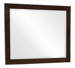 Jessica Cappuccino Wood Frame Dresser Mirror