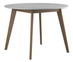 Breckenridge Matte White/Natural Oak Wood Dining Table