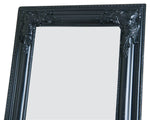 Alexandria Black Wood Floor Mirror