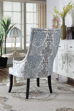 Audrey 2 Teal Grey Fabric Side Chairs