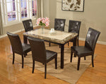 Balbina Cappuccino Faux Marble Dining Table