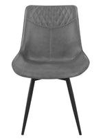 Bellance 2 Grey Leatherette/Black Metal Side Chairs