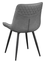 Bellance 2 Grey Leatherette/Black Metal Side Chairs