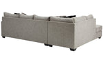 Megginson 2-Pc Storm Fabric Sectional with RAF Sofa Chaise (Oversized)