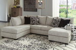 Megginson 2-Pc Storm Fabric Sectional with RAF Sofa Chaise (Oversized)