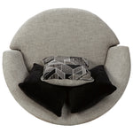 Megginson Storm Fabric Oversized Swivel Chair