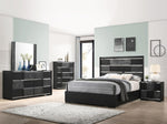 Blacktoft Contemporary Black Wood 5-Drawer Chest