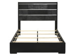 Blacktoft Contemporary Black Wood King Panel Bed