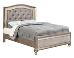 Bling Game 5-Pc Metallic Platinum King Panel Bedroom Set