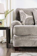 Bonaventura Gray Microfiber Loveseat