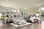 Bonaventura Gray Microfiber Loveseat