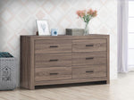 Brantford Barrel Oak Wood 6-Drawer Dresser