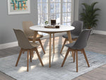 Breckenridge 2 Tan Plastic/Natural Oak Wood Side Chairs