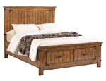 Brenner 5-Pc Rustic Honey Wood King Storage Bedroom Set