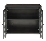 Ceara Black Wood Console Table with 2 Doors