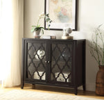 Ceara Black Wood Console Table with 2 Doors