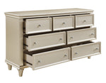 Celandine 7-Drawer Silver Finish Wood Dresser