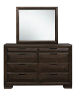 Chesky Warm Espresso Wood 8-Drawer Dresser