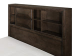 Chesky Warm Espresso Wood Cal King Bed with Storages