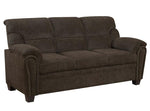 Clemintine 2-Pc Brown Chenille Sofa Set