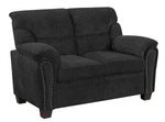 Clemintine 2-Pc Graphite Chenille Sofa Set