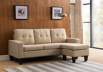 Douglas 2-Pc Beige Reversible Sectional Sofa