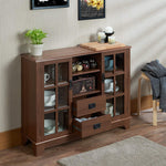 Dubbs Walnut Wood Server with 2 Drawers & 2 Doors