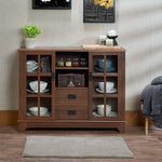 Dubbs Walnut Wood Server with 2 Drawers & 2 Doors