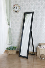 Elisabetta Black Wood Floor Mirror