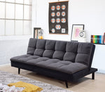 Emma Dark Gray Linen Fabric Sofa Bed