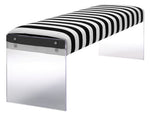 Envy Paris Velvet Bench with Clear Acrylic Legs