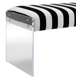 Envy Paris Velvet Bench with Clear Acrylic Legs