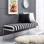 Envy Paris Velvet Bench with Clear Acrylic Legs