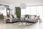 Erika Gray Plush Microfiber 2-Seat Sofa