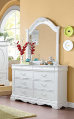 Estrella White Pine Wood Dresser with 8 Drawers