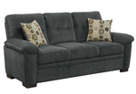 Fairbairn 2-Pc Charcoal Chenille Sofa Set