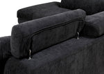 Foreman Black Fabric RAF Sectional w/ Sleeper