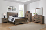 Frederick Weathered Oak Wood 5-Drawer Chest