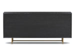 Gatsby Black Wood Buffet with Brass Steel Legs